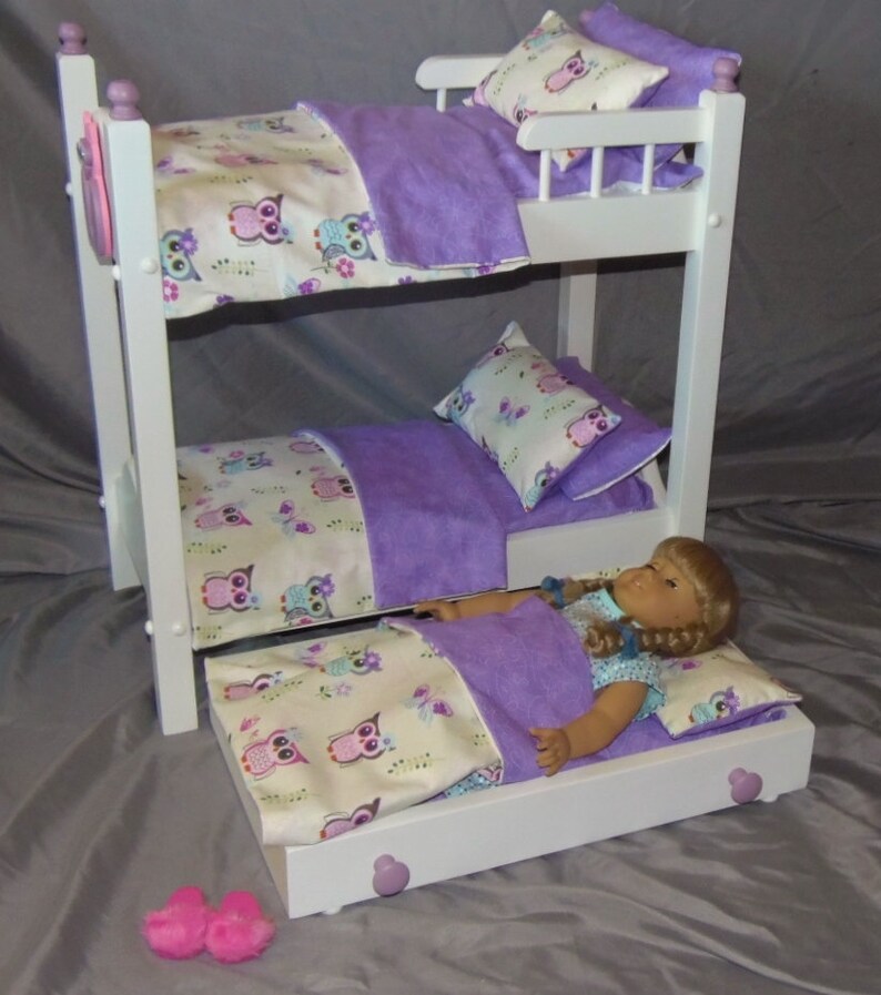Doll bunk bed with trundle bed perfect for the American Girl Etsy