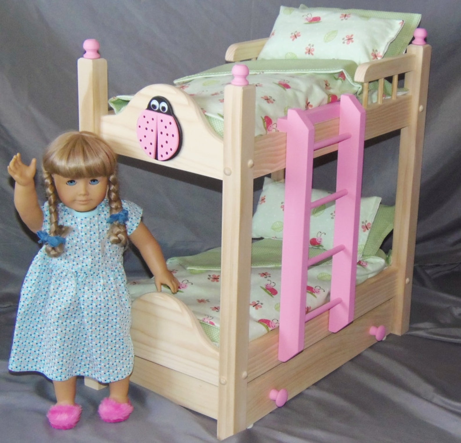 Doll Bunk Bed With Trundle Bed Perfect for the American Girl Etsy