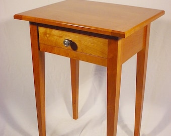 Shaker end table made from solid cherry