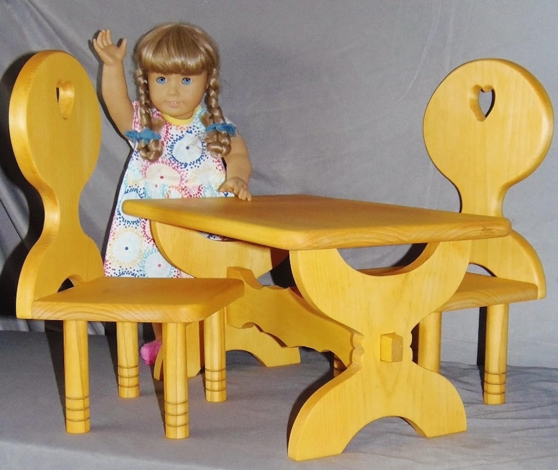 American girl doll table and chair set or all 18 dolls Etsy