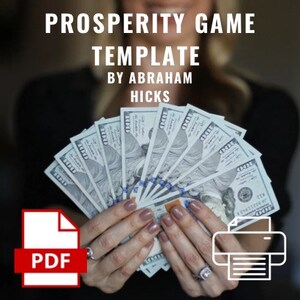 Abraham Hicks Prosperity Game Exercise Template Print Download