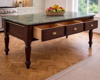 Kitchen island, Dairy table island, Farmhouse kitchen island, solid wood kitchen island, Kitchen island table