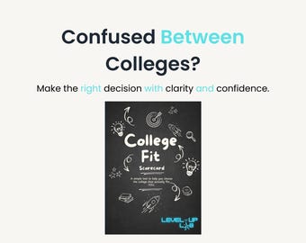 College Fit Scorecard | College Decision Worksheet | Compare Colleges Side-by-Side | Printable PDF for Students & Parents