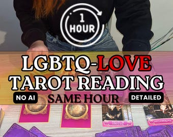 LGBTQ+ Liebe Tarot Legung | Lieferung in der gleichen Stunde | Queer Beziehungs Einblick | Digital