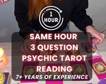 3 Fragen Tarot Legung | Same Hour Psychic Anleitung | Detaillierte digitale Tarot Einsicht
