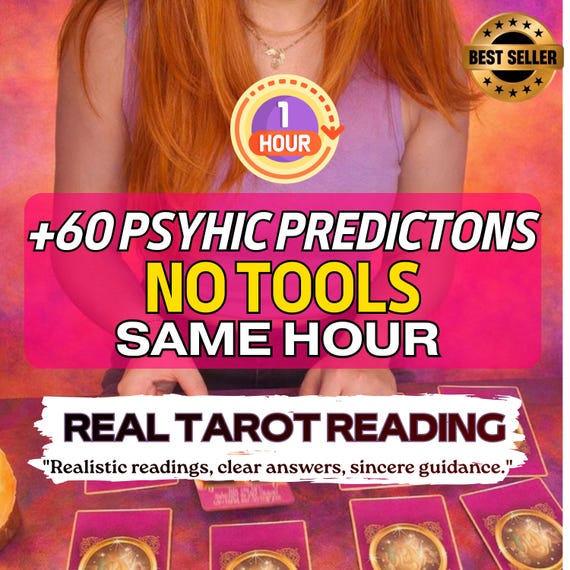 Same Hour Psychic Reading | 60 Detailed Insights | Urgent Tarot Guidance | Digital PDF Report