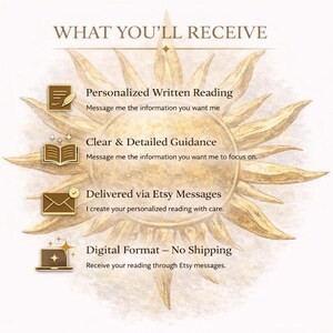“A digital PDF tarot report sample showing detailed psychic insights and intuitive guidance for love and life.”