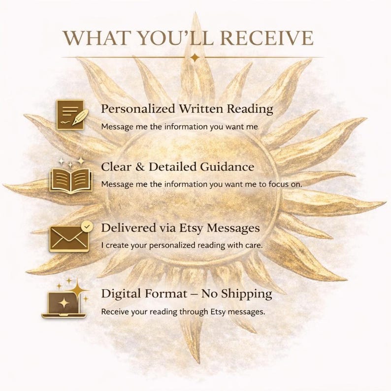“A digital PDF tarot report sample showing detailed psychic insights and intuitive guidance for love and life.”