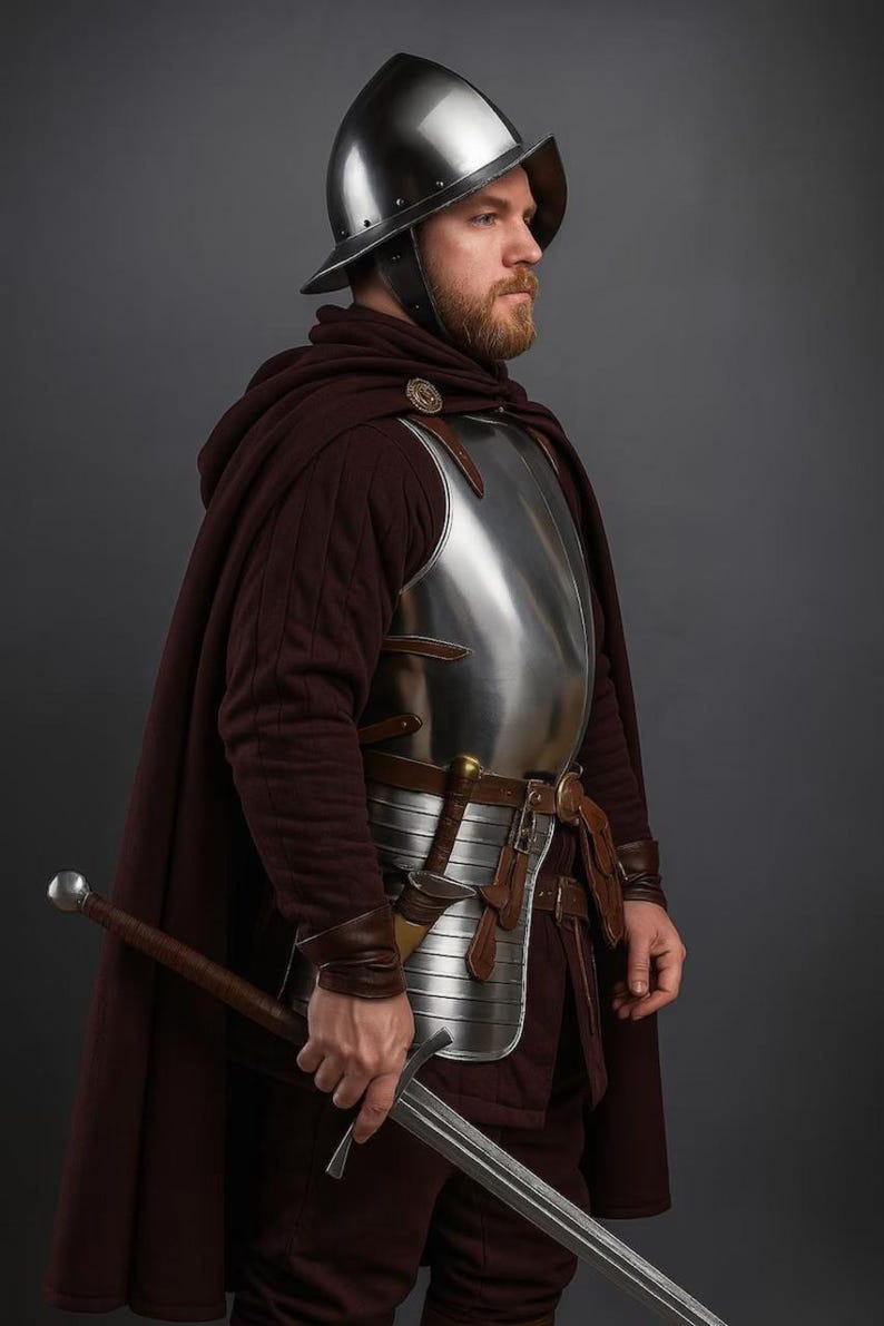 Gothic Knight Full Armor Suit – Medieval Steel LARP Cosplay Costume ...