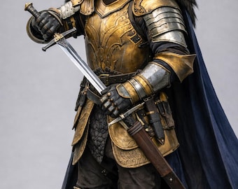 Ser Lyonel Baratheon Steel Knight Armor – Gothic LARP Cosplay Full Body Costume