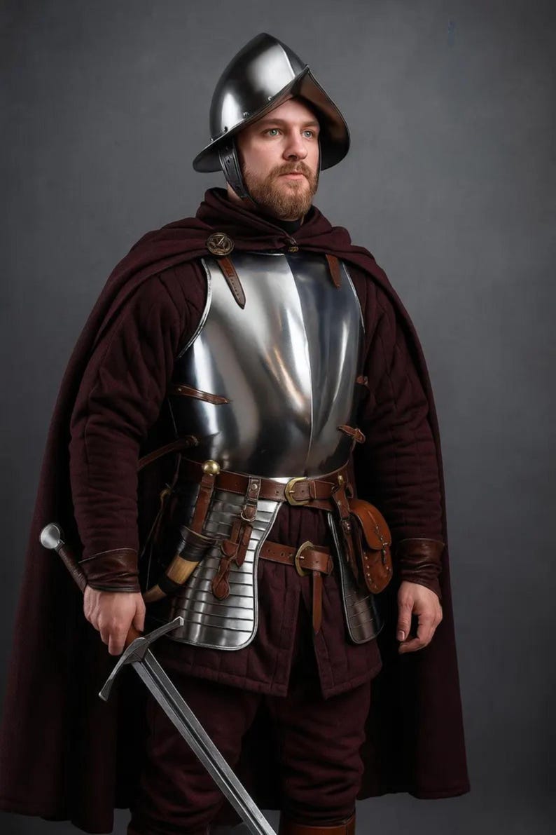 Gothic Knight Full Armor Suit – Medieval Steel LARP Cosplay Costume ...