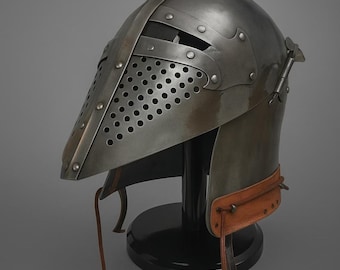 Medieval Steel Bascinet Barbuta Roman Helmet - Buhurt Battle, LARP Armour