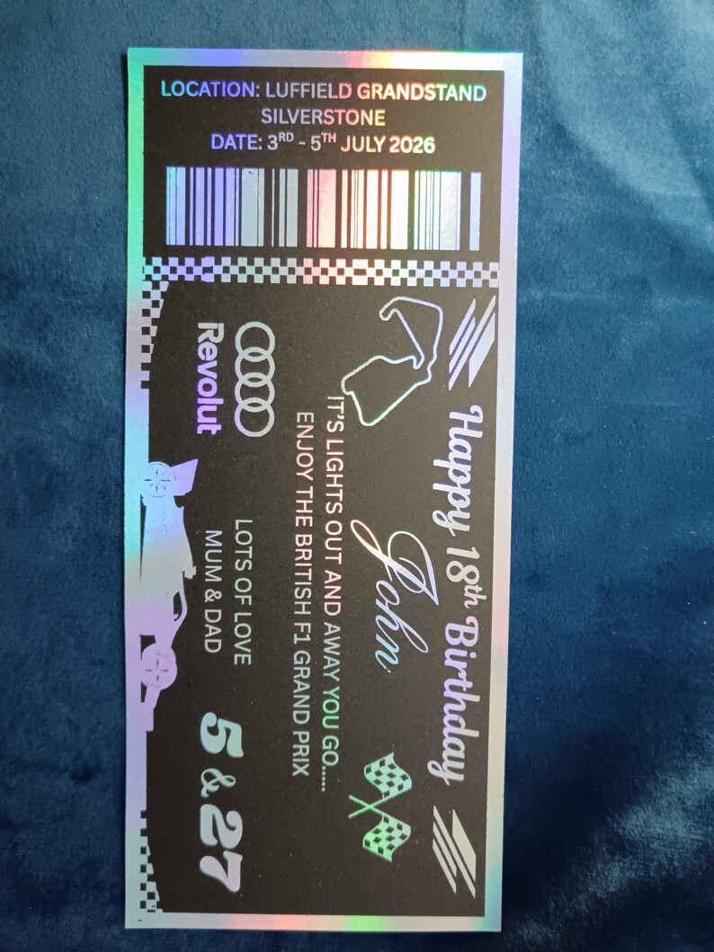 F1 Silverstone GP Race Ticket All Teams Available - Etsy UK