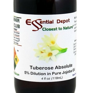 Tuberose Absolute 5% Dilution in Pure Jojoba 4 fl oz