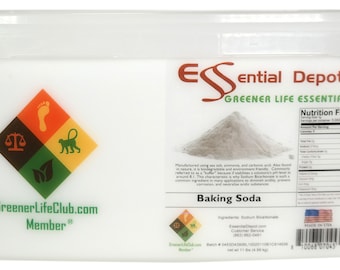 BAKING SODA - Sodium Bicarbonate - Minimum 99% Bicarbonate (NaHCO3) - 11 lbs - Greener Life Club Box
