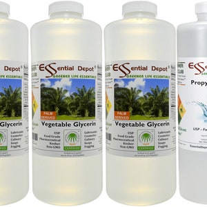 3 Quarts Vegetable Glycerin + 1 Quart Propylene Glycol