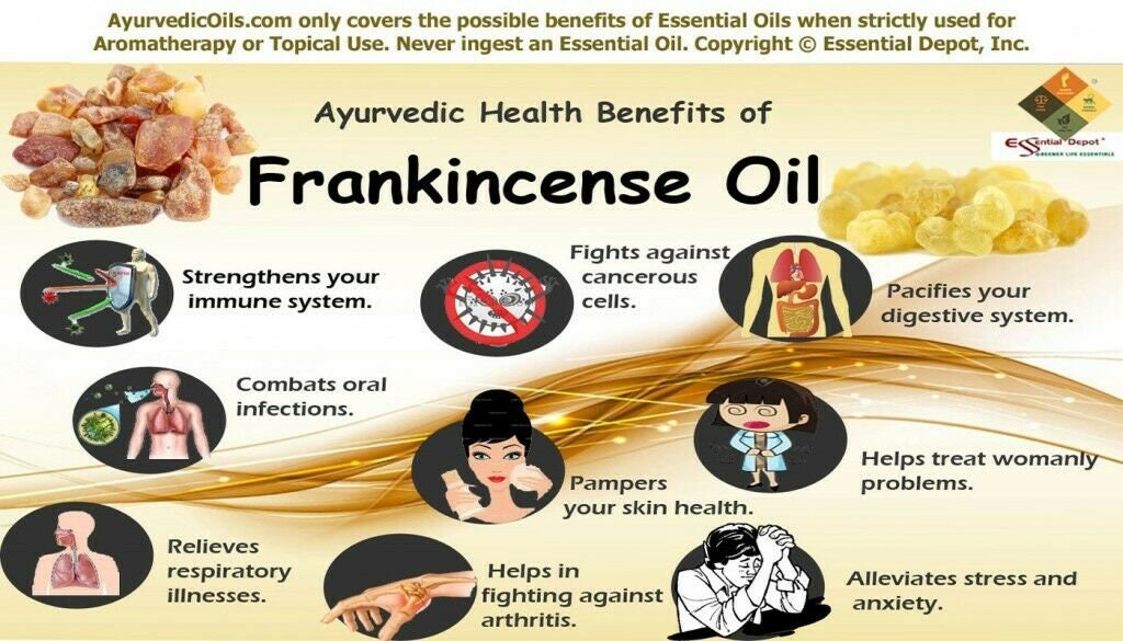 Benefits of Frankincense essential oil Click link to shop 👇🏼   By Vitality  Extracts Essential Oils