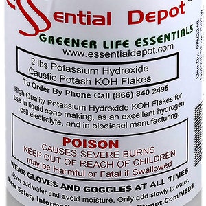 Potassium Hydroxide Flakes 10 lbs KOH Free Shipping image 2
