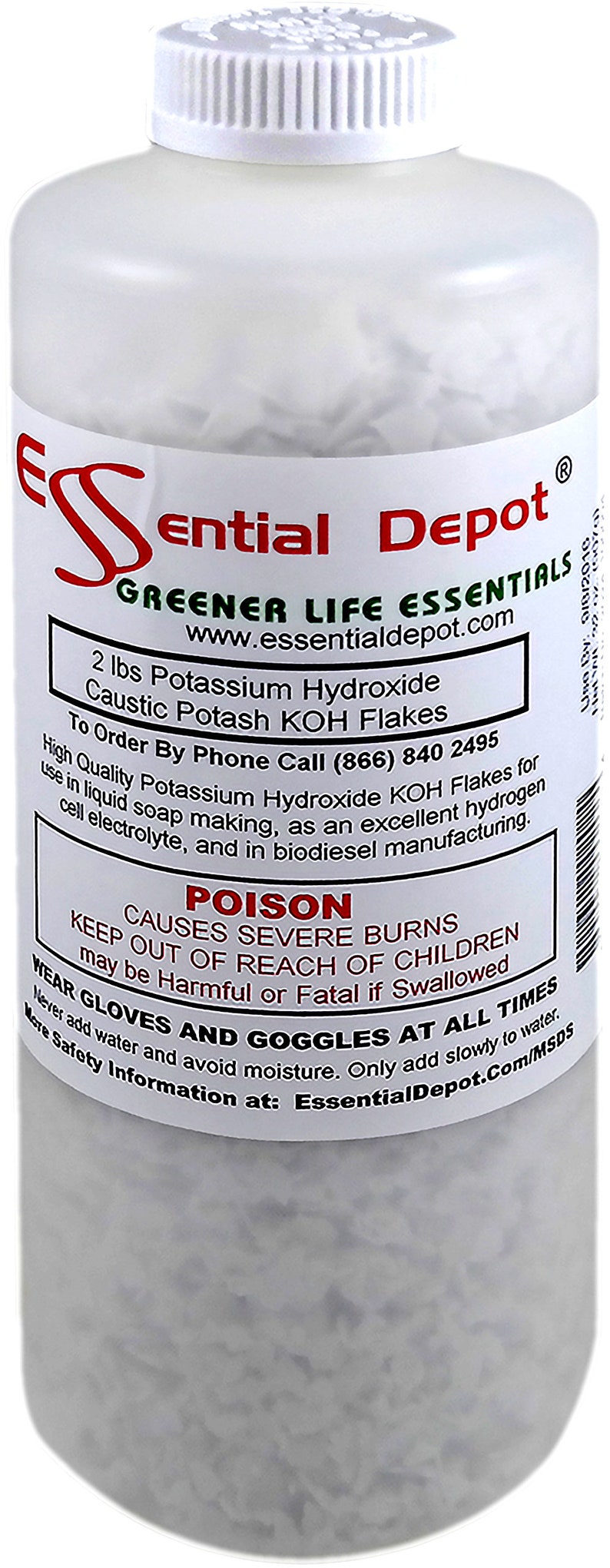 Potassium Hydroxide Flakes 10 lbs KOH Free Shipping image 2