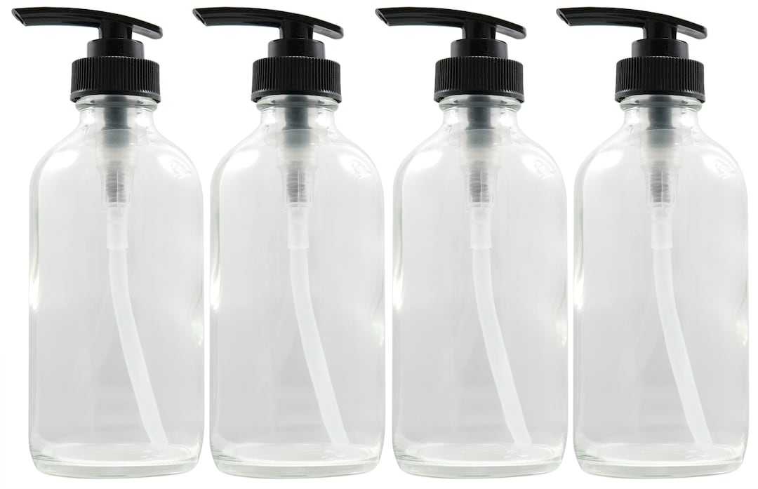 Soap Dispenser Glass Clear Liquid Lotion Lock/unlock Etsy