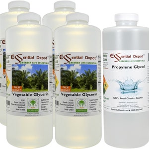 4 Quarts Vegetable Glycerin + 1 Quart Propylene Glycol