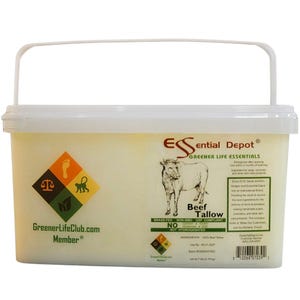 Beef Tallow - GRASS FED - Non-GMO - Food Grade - 7 lb - Greener Life Club Box