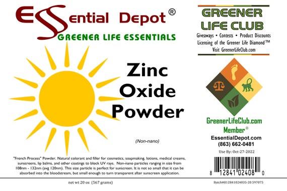Zinc Oxide Powder - 20 Oz - Non Nano ASTM D-4295 - Safety Sealed