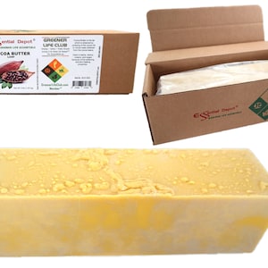 Cocoa Butter - Organic - Unrefined - 4 lbs net wt
