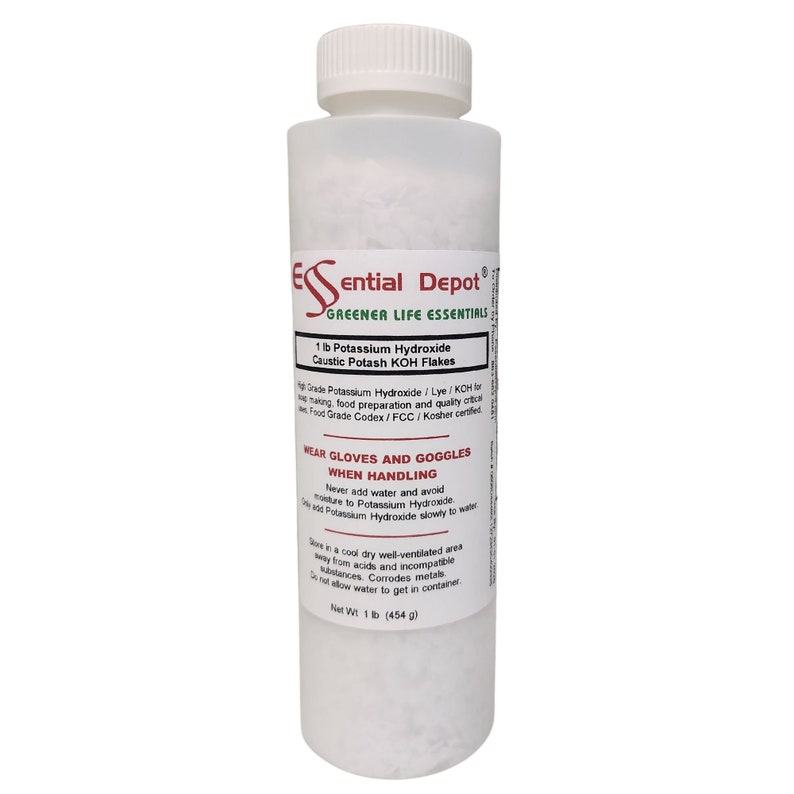 1 lb. Potassium Hydroxide Flakes KOH - FREE SHIPPING image 1