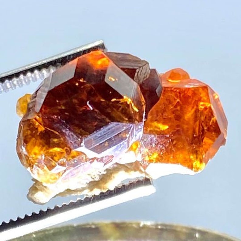 Orange Grossular Garnet Crystal Specimen