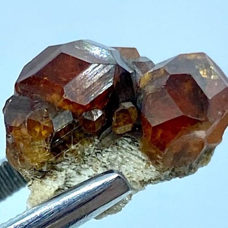 Orange Grossular Garnet Crystal Specimen