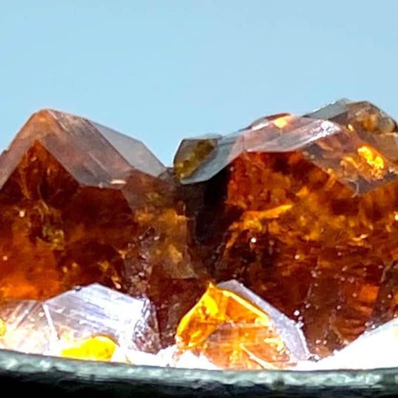 Orange Grossular Garnet Crystal Specimen