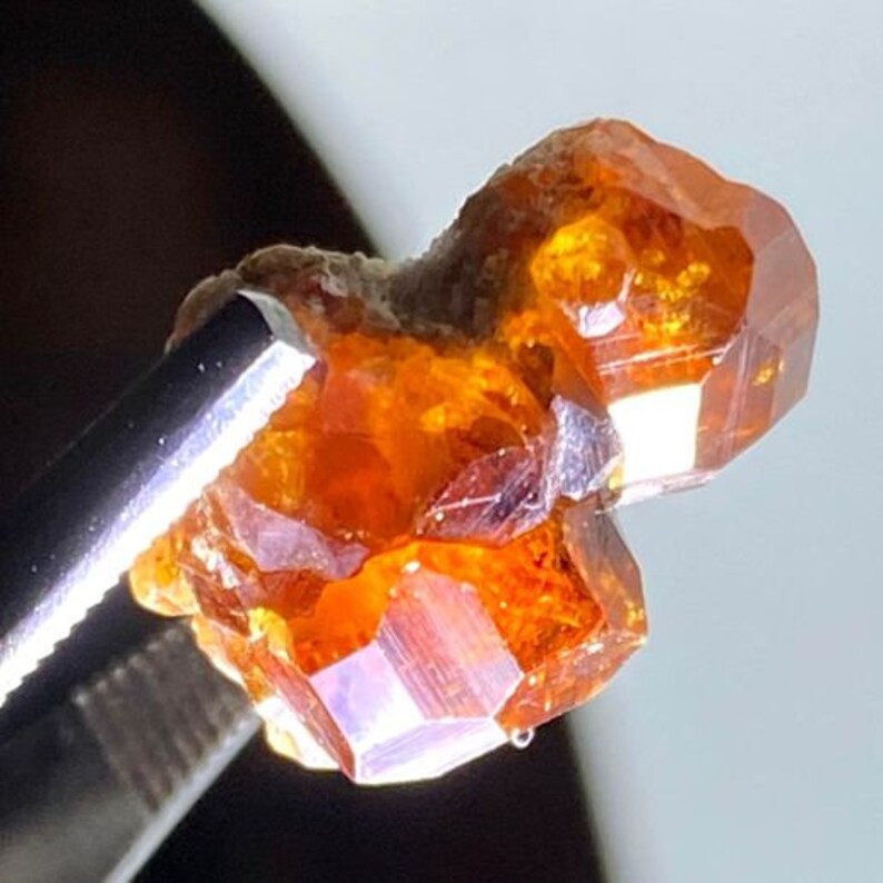 Orange Grossular Garnet Crystal Specimen