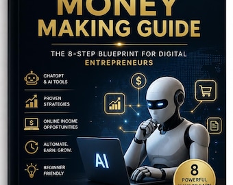 Guía para ganar dinero con IA / ChatGPT, herramientas de IA, ideas de negocio (libro electrónico digital)