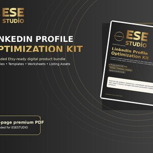 LinkedIn Profile Optimization Kit | Personal Branding Workbook (PDF Download)