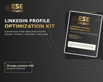 LinkedIn Profile Optimization Kit | Personal Branding Workbook | Job Search Guide | Career Development PDF | Instant Download