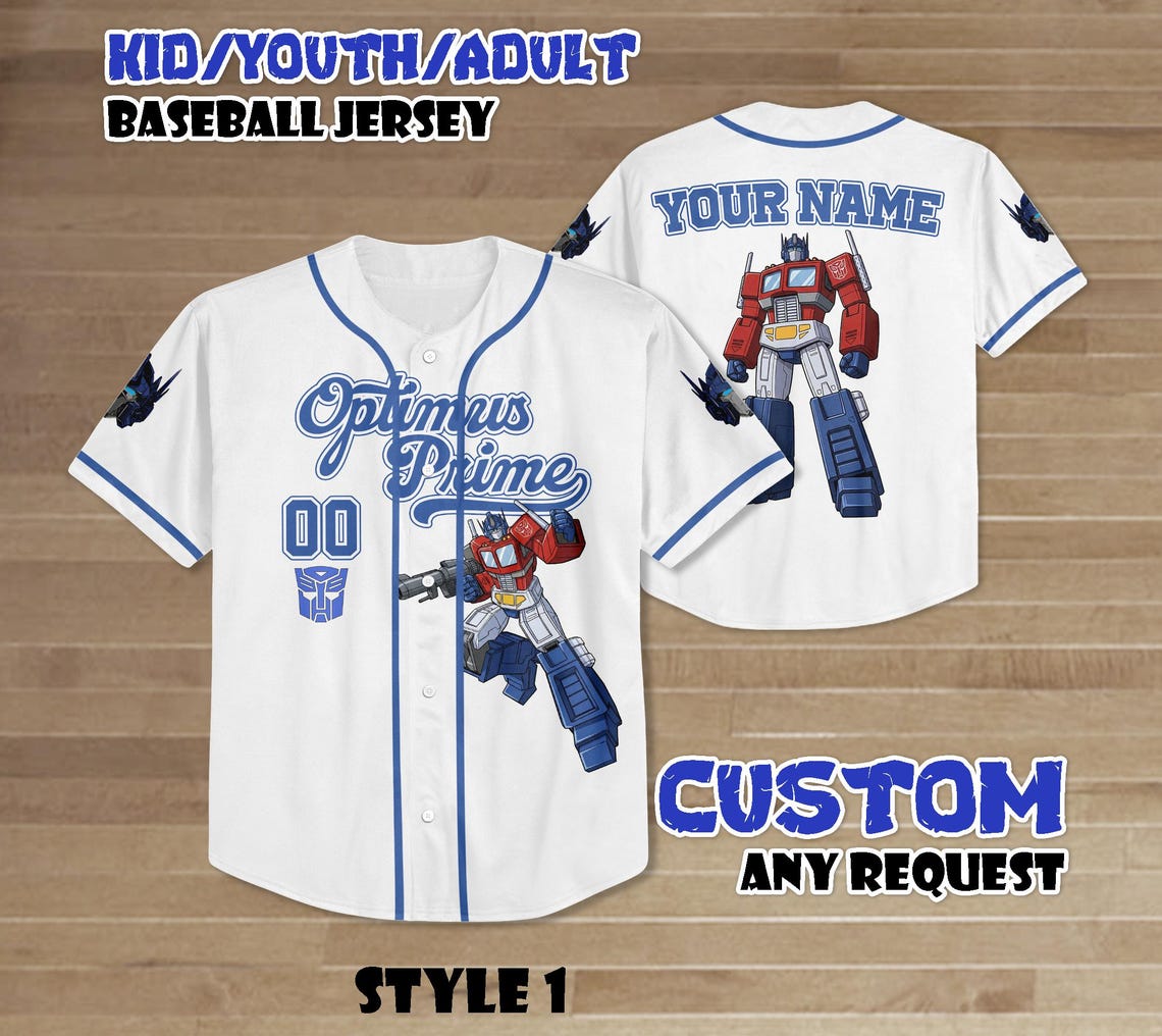 Custom Transformers Optimus Prime Baseball Jersey, Autobots Fan Gift - Etsy