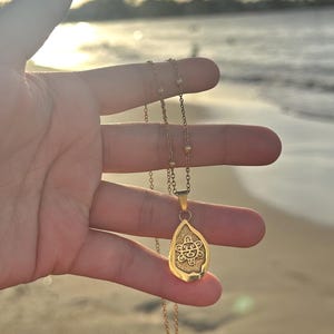 Sol Taíno Necklace | 18K Gold Plated Puerto Rico Pendant | Stainless Steel Heritage Jewelry