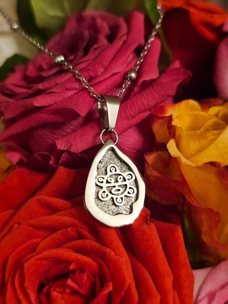 Sol Taíno Necklace | 18K Gold Plated Puerto Rico Pendant | Stainless Steel Heritage Jewelry image 8