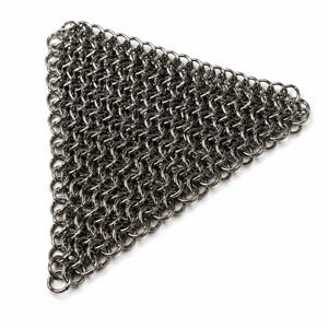 Handwoven Stainless Steel Triangle Chainmail Fidget Sheet – Medieval Modern Sensory Toy