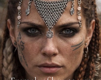 Freya’s lotus, Clip in Chainmail head piece