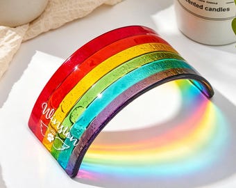 Monumento commemorativo personalizzato per animali domestici, Ponte Arcobaleno in Vetro fuso, Lapidi per animali domestici, Scultura commemorativa, Regalo di condoglianze per animali domestici, Regalo di ricordo, Regalo per la perdita di un animale domestico