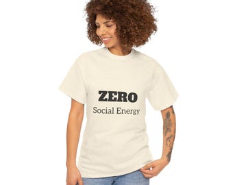 Zero Social Energy Shirt, Introvert T Shirt, Social Battery Tee, Funny Anti Social Graphic Tee, Mental Health Humor Gift