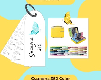 Muestra de color Guangna 360 – PDF A4 – Imprimible – Descarga instantánea