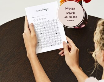 Mega Pack de Cuadernos para Colorear – 40, 50, 100 Cuadrados – Cuadernos Imprimibles – Diario de Lectura – PDF A4 A5 – Descarga Instantánea