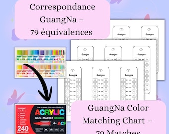 Comparación de GuangNa 240 Brush y 168 Gel: 79 coincidencias • Tabla de combinación de colores GuangNa: 79 coincidencias