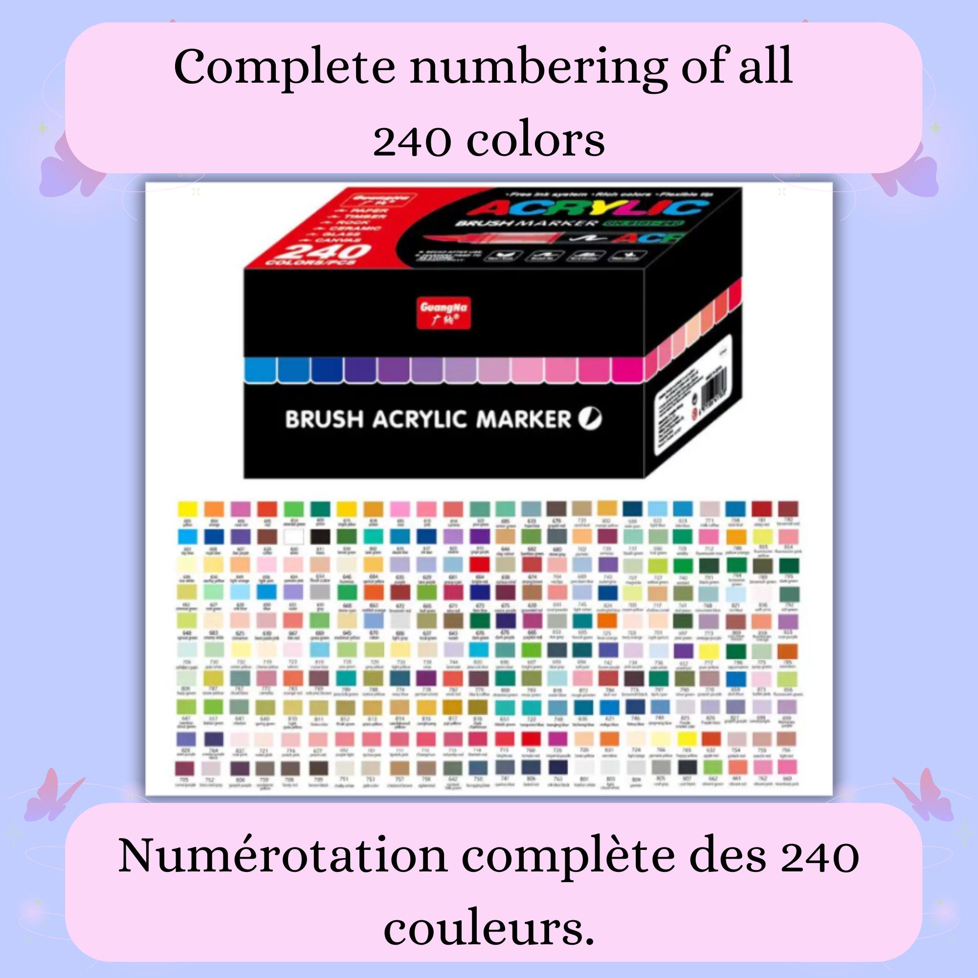 Guangna 240 Color Chart – Numbered Swatch Cards – Guangna Felt Color ...