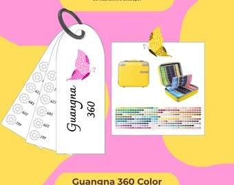 Muestra de color Guangna 360 – PDF A4 – Imprimible – Descarga instantánea