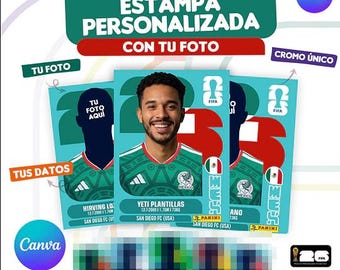 2026 World Cup Personalized Figurine Lamina - Archive Digital PDF to Print MEXICO