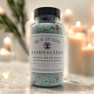 Manifestation Bath Salts | Prosperity Bath Salts | Dead Sea & Essential Oil Bath Salts
